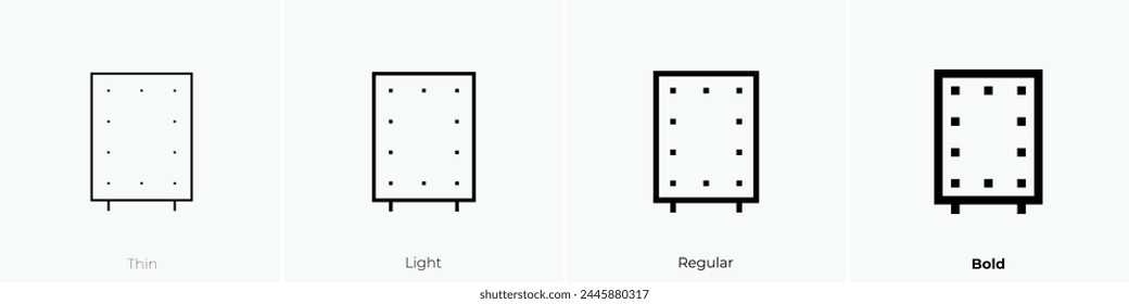 cajon icon. Thin, Light Regular And Bold style design isolated on white background