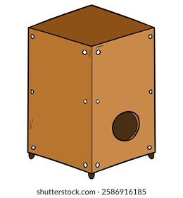 cajon illustration hand drawn isolated vector