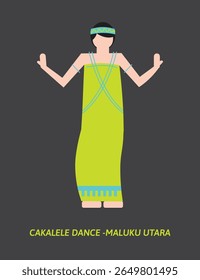 Cakalele Dance Vector – Traditional Warrior Dance from Maluku, Indonesia