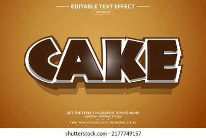 Cake 3D Editable Text Effect Template