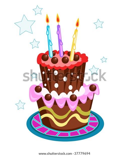 Cupcake Vector Illustration Colorful Cake Cartoon Stock Vector Royalty Free