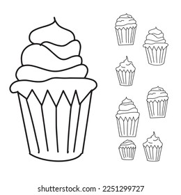 A cake. Abstract colorful background for graphic design.