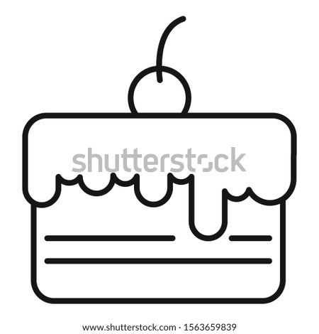 Cake addiction icon. Outline cake addiction vector icon for web design isolated on white background