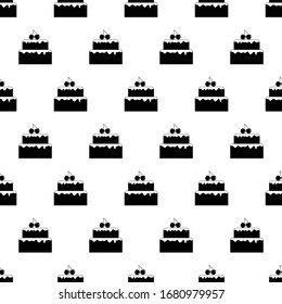 cake background Seamless.  hapy birthday texture pattern vector black