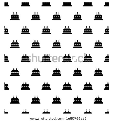 cake background Seamless.  hapy birthday texture pattern vector black