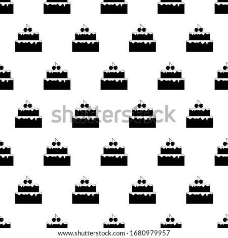 cake background Seamless.  hapy birthday texture pattern vector black