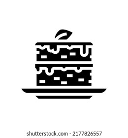 cake baked carrot ingredient glyph icon vector. cake baked carrot ingredient sign. isolated contour symbol black illustration