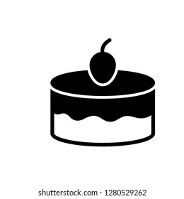 cake - bakery - dessert icon vector