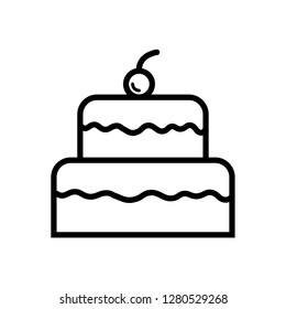 cake - bakery - dessert icon vector