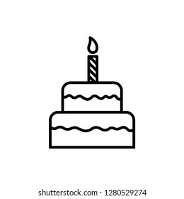 cake - bakery - dessert icon vector