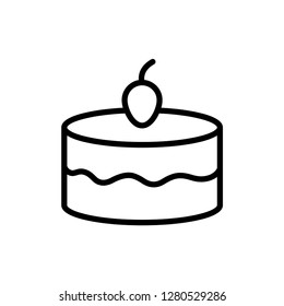 cake - bakery - dessert icon vector