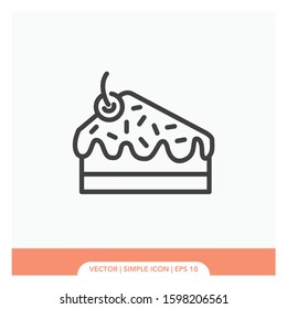 Cake bakery Icon Vector Illustration