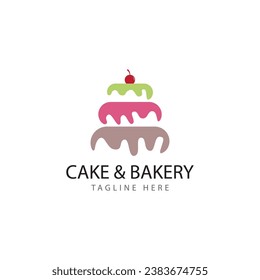 ilustración del logotipo de la panadería de pasteles