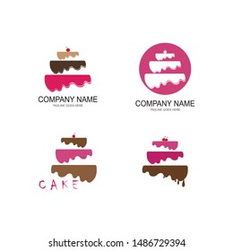 cake bakery logo design ilustration