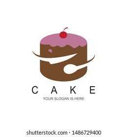 cake bakery logo design ilustration