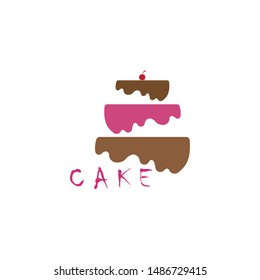 cake bakery logo design ilustration