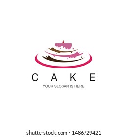 cake bakery logo design ilustration