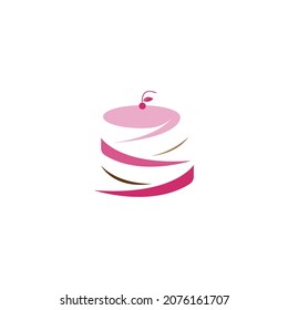 cake bakery logo design ilustration