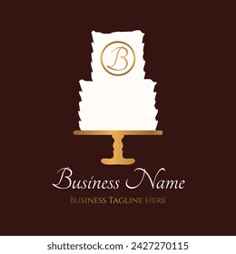 Cake Bakery Logo with Initial Letter