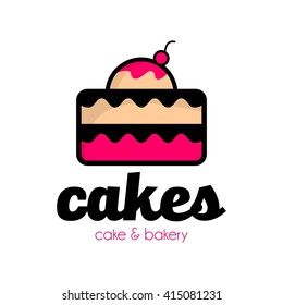 Cake Bakery Logo template
