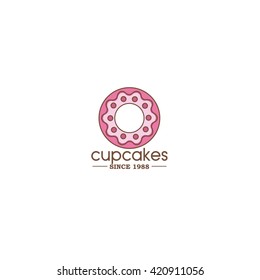 Cake Bakery Logo template
