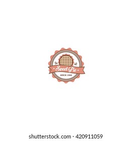 Cake Bakery Logo template
