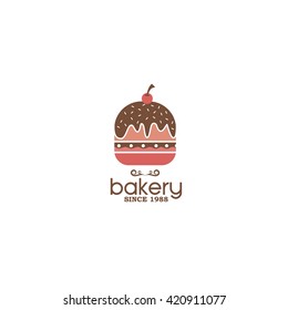 Cake Bakery Logo template
