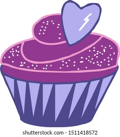 Cake bakery muffin heart sweets card  happy birthday