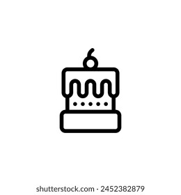 cake bakery outline icon and illustration