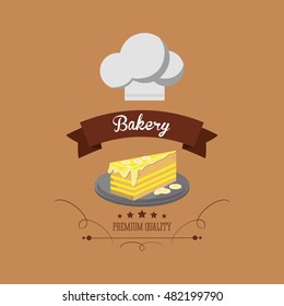 cake bakery related emblem image 