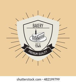 cake bakery related emblem image 