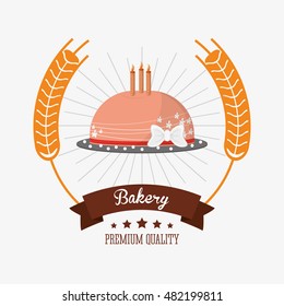cake bakery related emblem image 