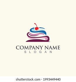 Cake and bakery sweet logo template design image concept bakery shop vector