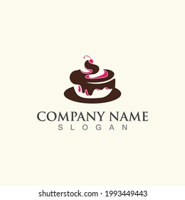 Cake and bakery sweet logo template design image concept bakery shop vector
