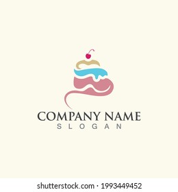 Panadería y panadería diseño de plantillas de logotipo dulce diseño de imagen panadería vectores