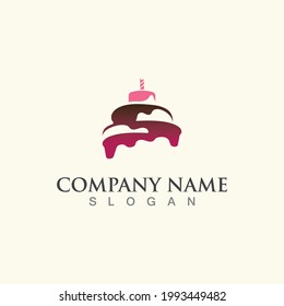 Cake and bakery sweet logo template design image concept bakery shop vector