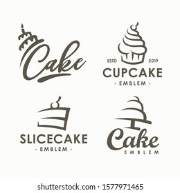 Cake Bakery Vector Logo Template