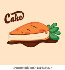 Cake banner. Template isolated on background. 2D Cartoon flat style graphic design. Can be used as banner or poster in ads or any purposes. Vector EPS10