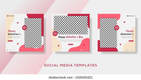Cake banner for valentine day template premium
