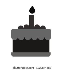 CAKE BIRTHDAY HAPPY VECTOR ICON