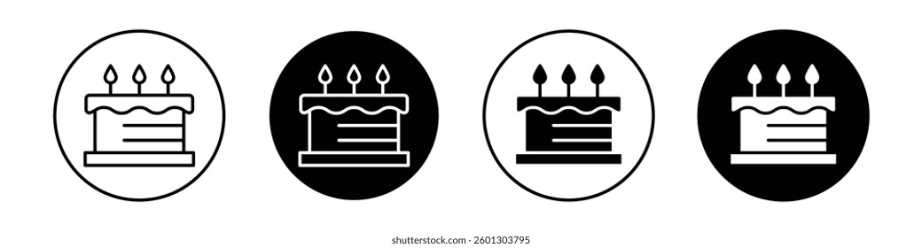 Cake birthday icons vectors graphics collection