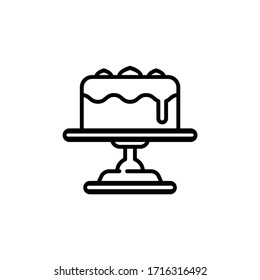 cake black icon vector illustration