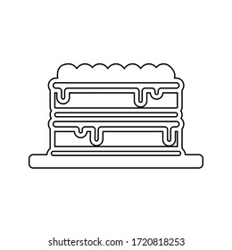 cake black icon vector illustration