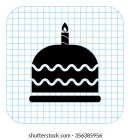 cake - black  vector icon