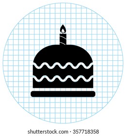 cake  - black vector icon