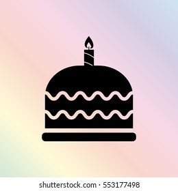 cake -  black vector icon