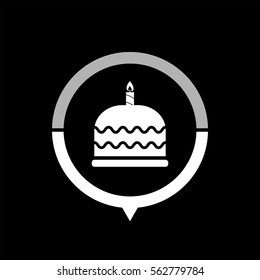 cake -  black vector icon