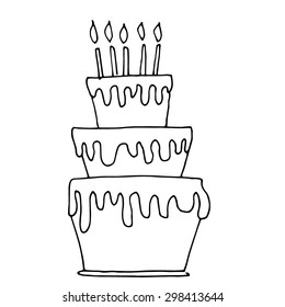 Cake. Black and white.