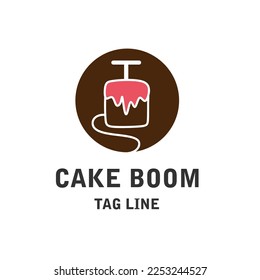
CAKE BLOOM LOGO PUMP ILLUSTRATION