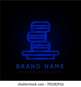 Cake blue chromium metallic logo